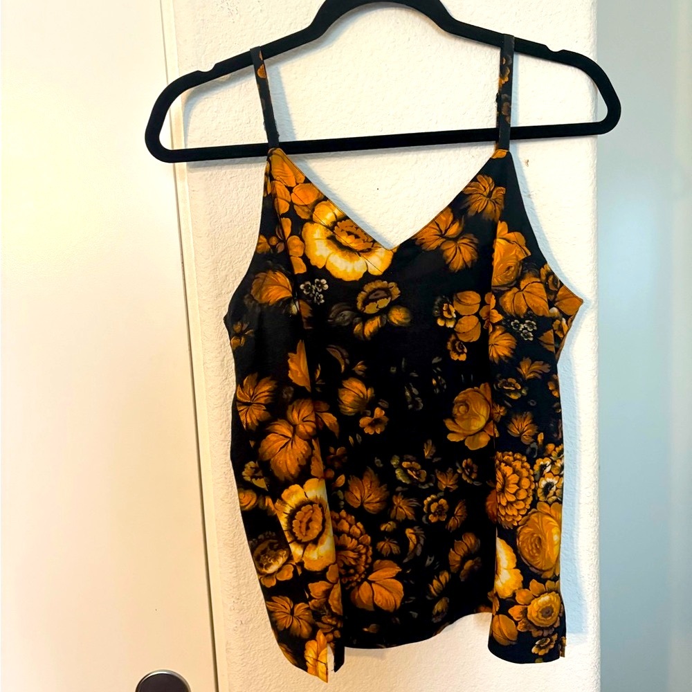 Jams World Black and Yellow Floral Camisole